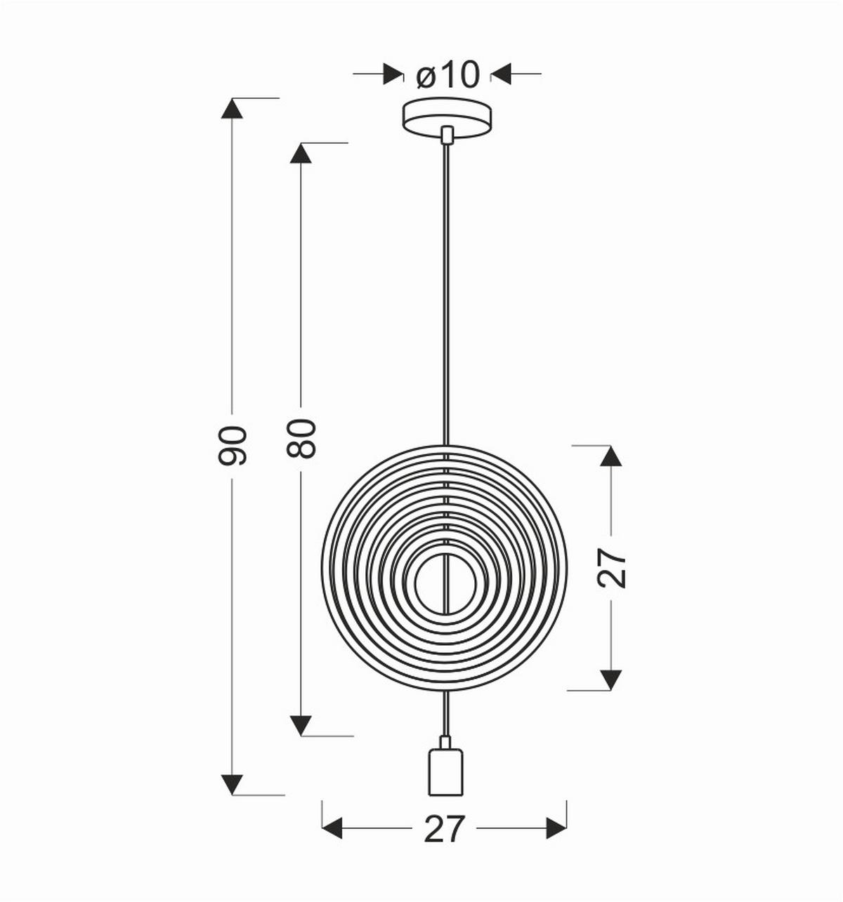 Kinderhängeleuchte 31-12043 Single H8 - Multicolor, Basics, Holzwerkstoff/Metall (27/10/90cm)