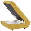 Hocker Park mit Stauraum Webstoff Currygelb H: 43 cm - Currygelb/Schwarz, MODERN, Textil (107/75cm) - Luca Bessoni