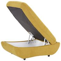Hocker Park mit Stauraum Webstoff Currygelb H: 43 cm - Currygelb/Schwarz, MODERN, Textil (107/75cm) - Luca Bessoni