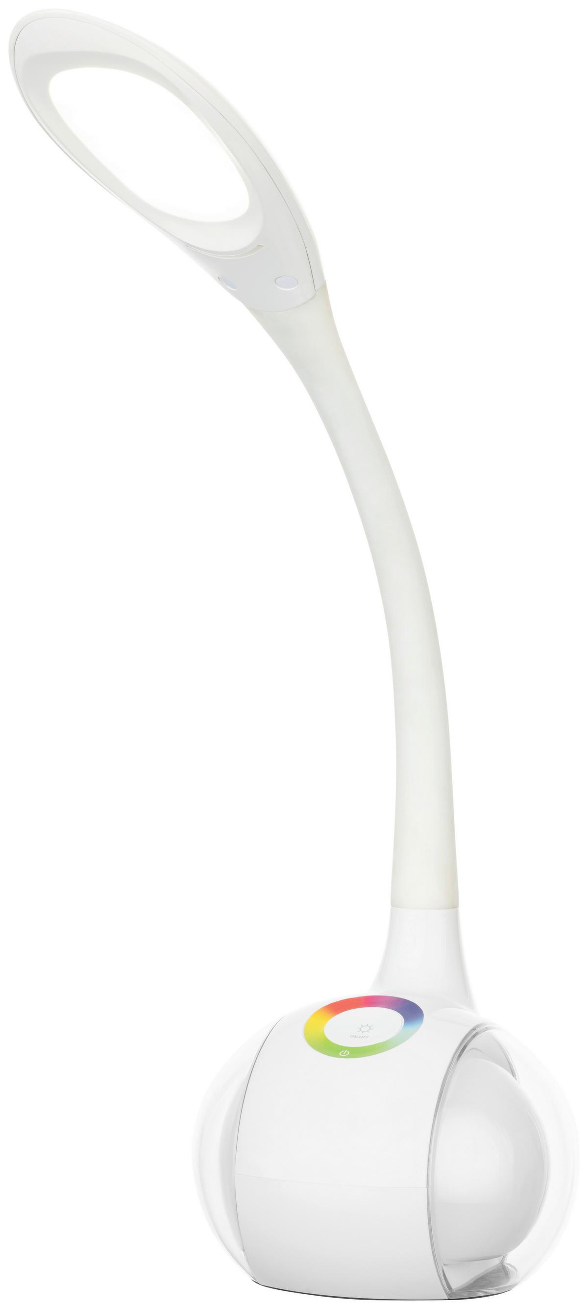LAMPA NA PÍSACÍ STÔL NIHAT - biela, Modern, kov/plast (12,5/12,5/34cm) - Mömax