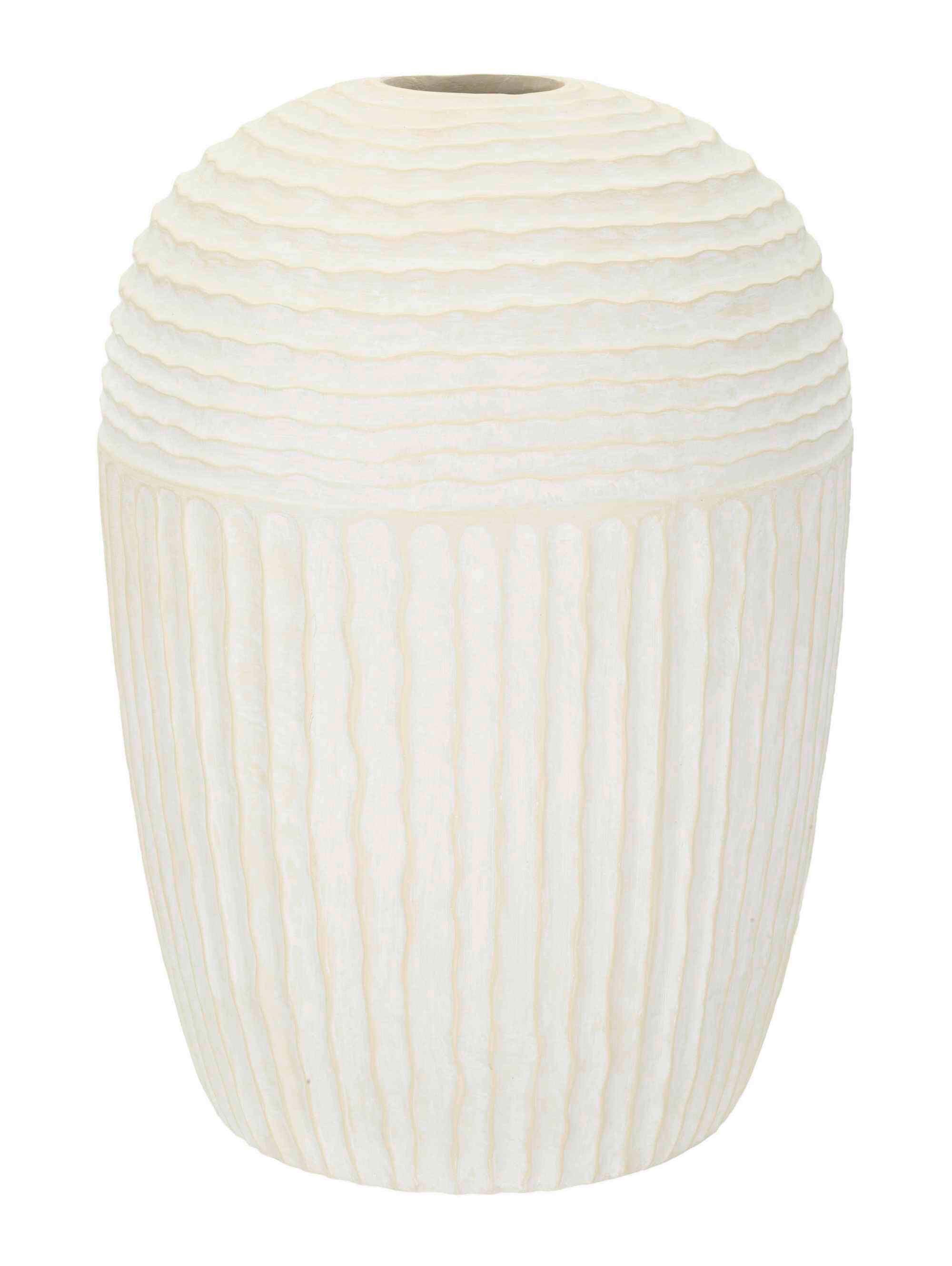 Vase Icicle Pot Creme B: 39 cm - Creme, Basics, Metall (39/56/39cm)