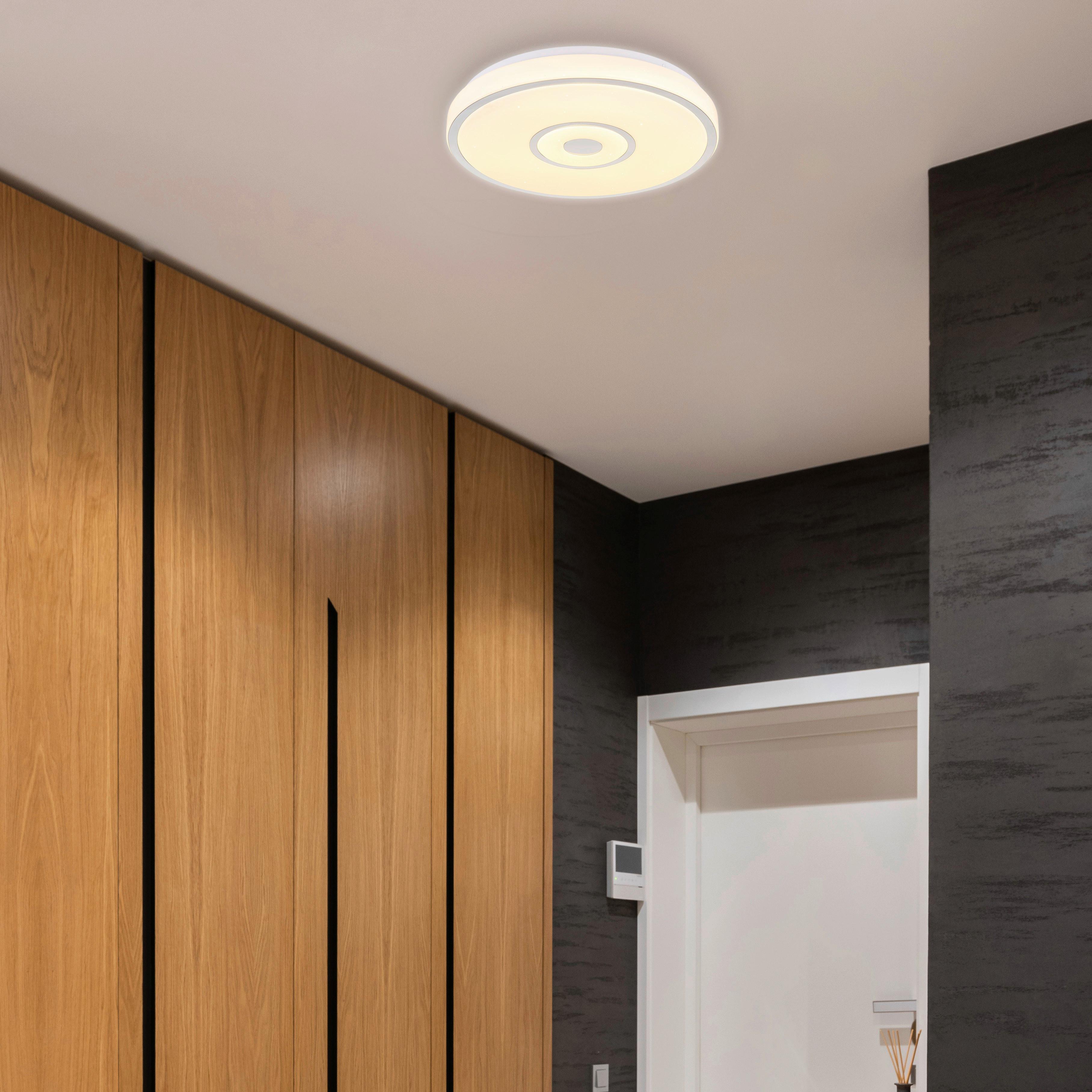 STROPNÍ LED SVÍTIDLO NUR - bílá/opál, Moderní, kov/plast (38/6,5cm) - Mömax