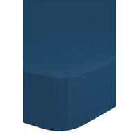 Spannleintuch Jersey Dunkel- Blau 200x220 Cm Baumwolle - Dunkelblau, Basics, Textil (200/220cm) - MID.YOU