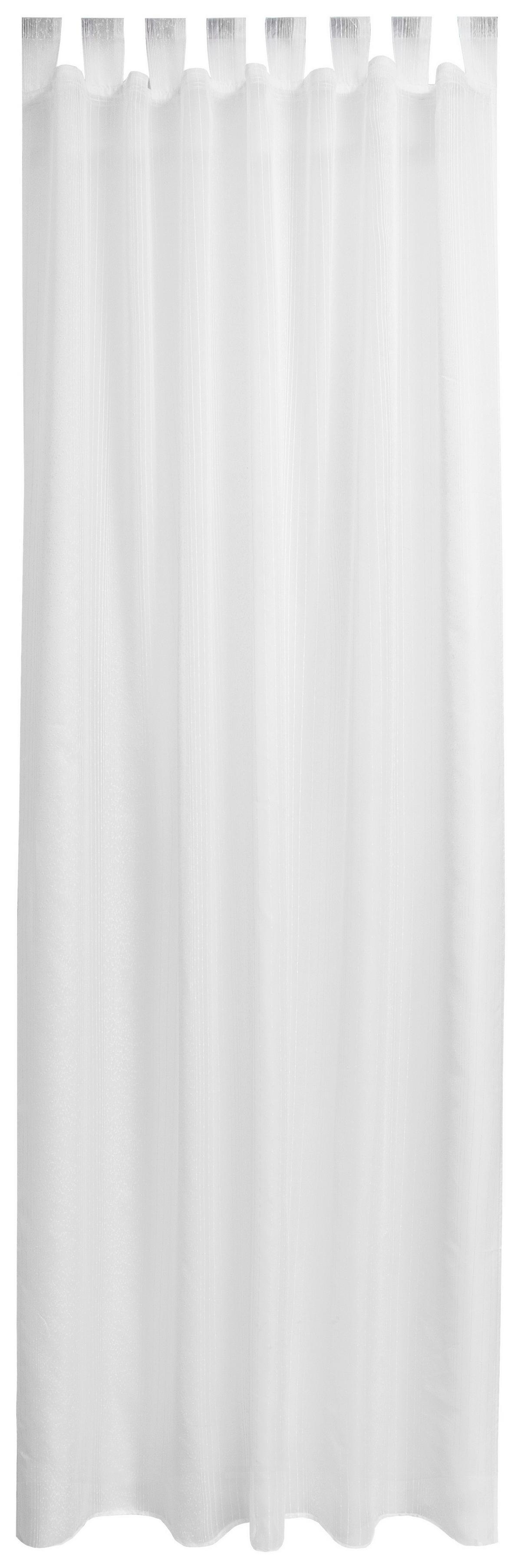 Vorhang mit Schlaufen und Band Malika 140x255 cm Weiß - Weiß, KONVENTIONELL, Textil (140/255cm) - Ondega