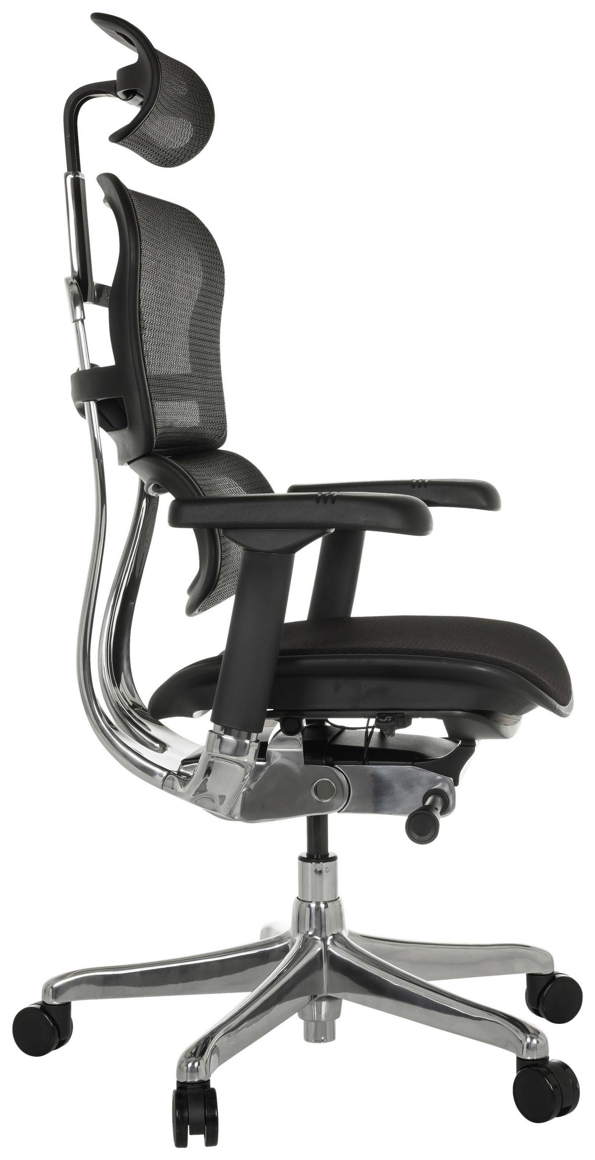 Drehstuhl Ergohuman Gen2 Schwarz B: 78 Cm - Silberfarben/Schwarz, MODERN, Kunststoff/Textil (78/117 - 136/64cm) - MID.YOU