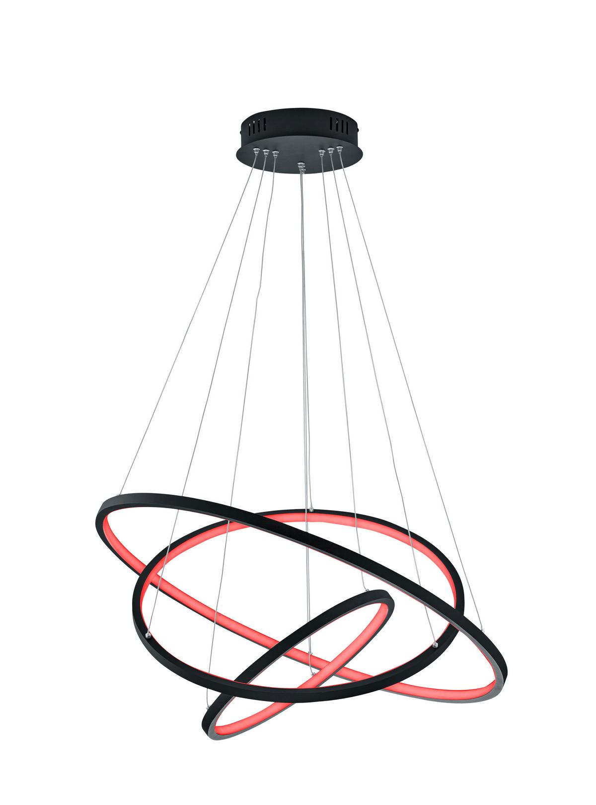 LED-Hängeleuchte H: 150 cm 1-Flammig Farbwechsler - Anthrazit, Basics, Metall (80/150cm) - Trio Leuchten