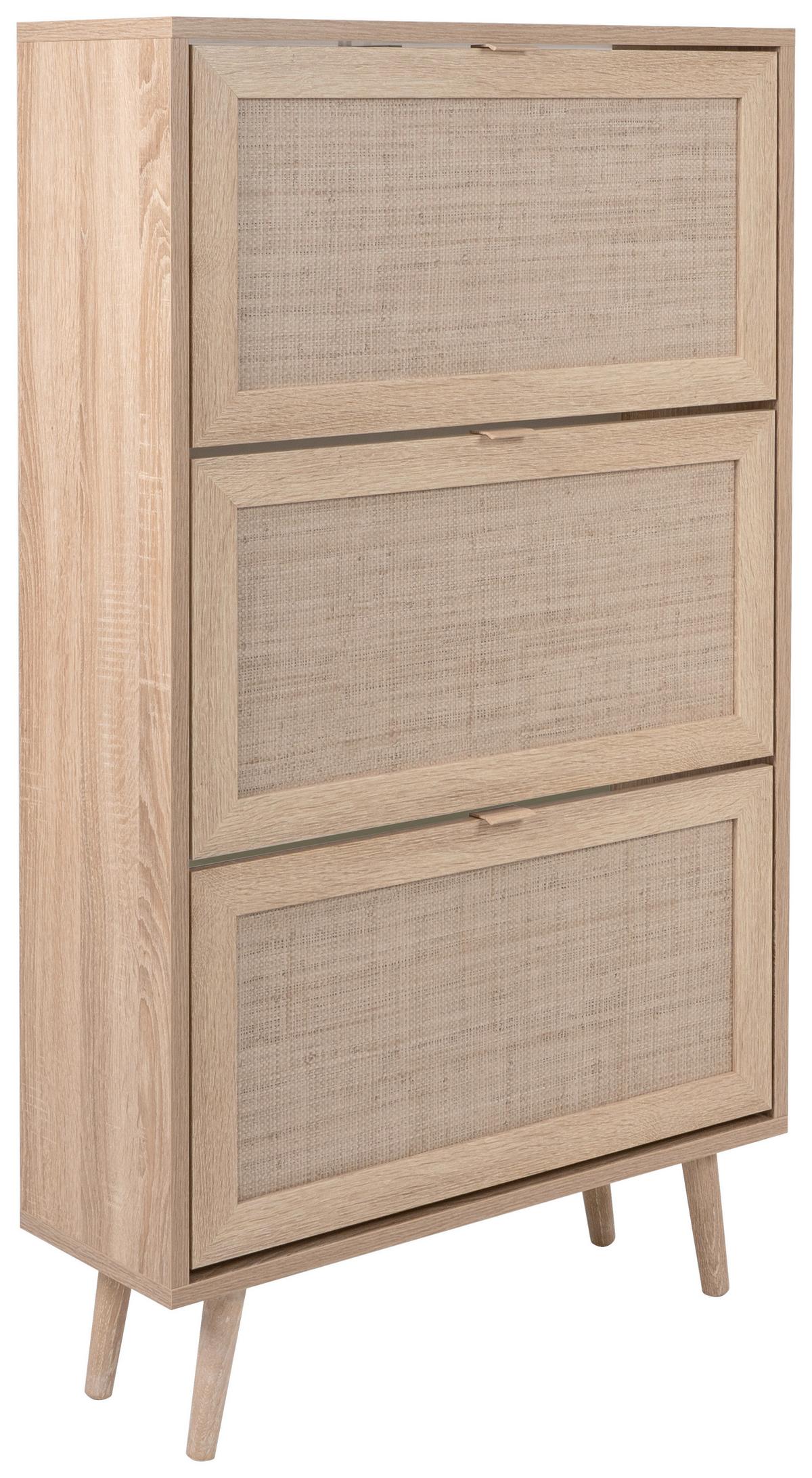 Schuhkipper Bali Mit 3 Klappen 12 Paar Sonoma Eiche B: 70 cm - Sonoma Eiche, Natur, Holzwerkstoff (70/125/24cm) - MID.YOU