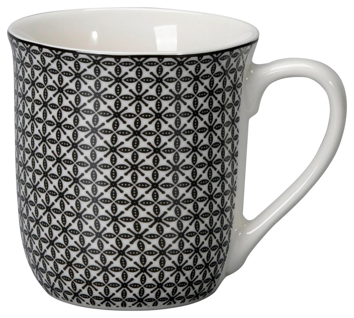 Hrnček na kávu SHIVA - čierna/biela, Lifestyle, keramika (8,4/9,2cm) - Mömax