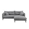 Ecksofa Lava Grau S: 255x180 cm - Schwarz/Grau, Design, Textil (255/180cm) - Livetastic