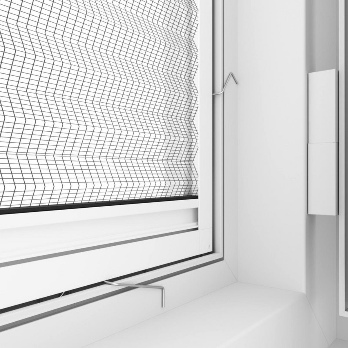 Fliegengitter Fenster 100x120 Cm Weiß Wetterfest - Weiß, Basics, Textil/Metall (100/120cm)