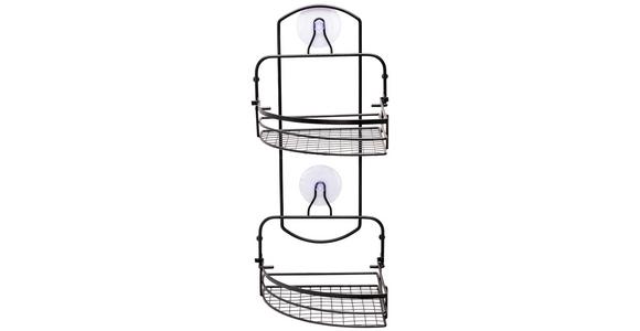 Duschregal Napoli 2 B992493-4 - Schwarz, KONVENTIONELL, Metall (15/27/15cm) - Ondega