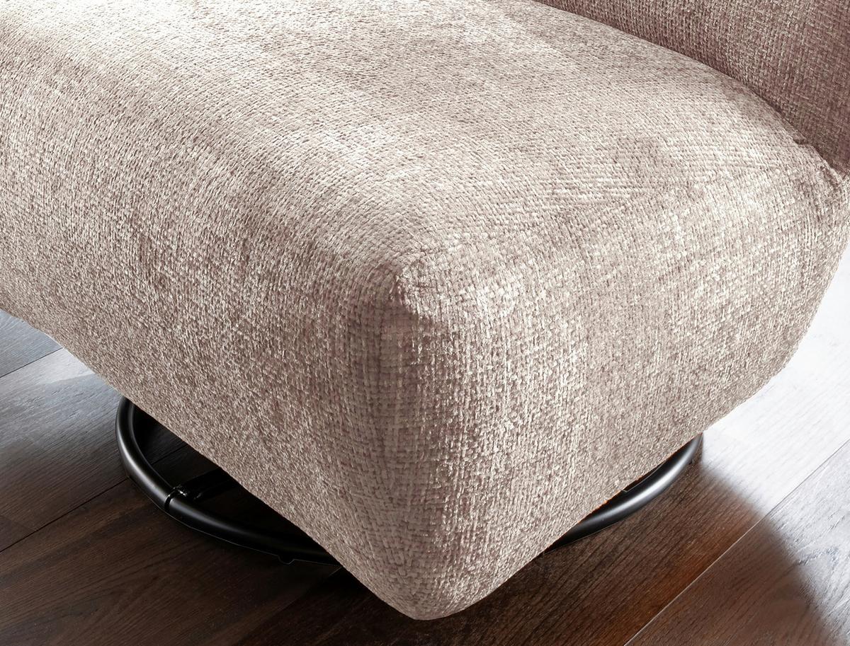 XXL-Sessel Cremallo, Creme B: 95 cm - Creme/Schwarz, Trend, Textil (95/77/94cm) - Livetastic