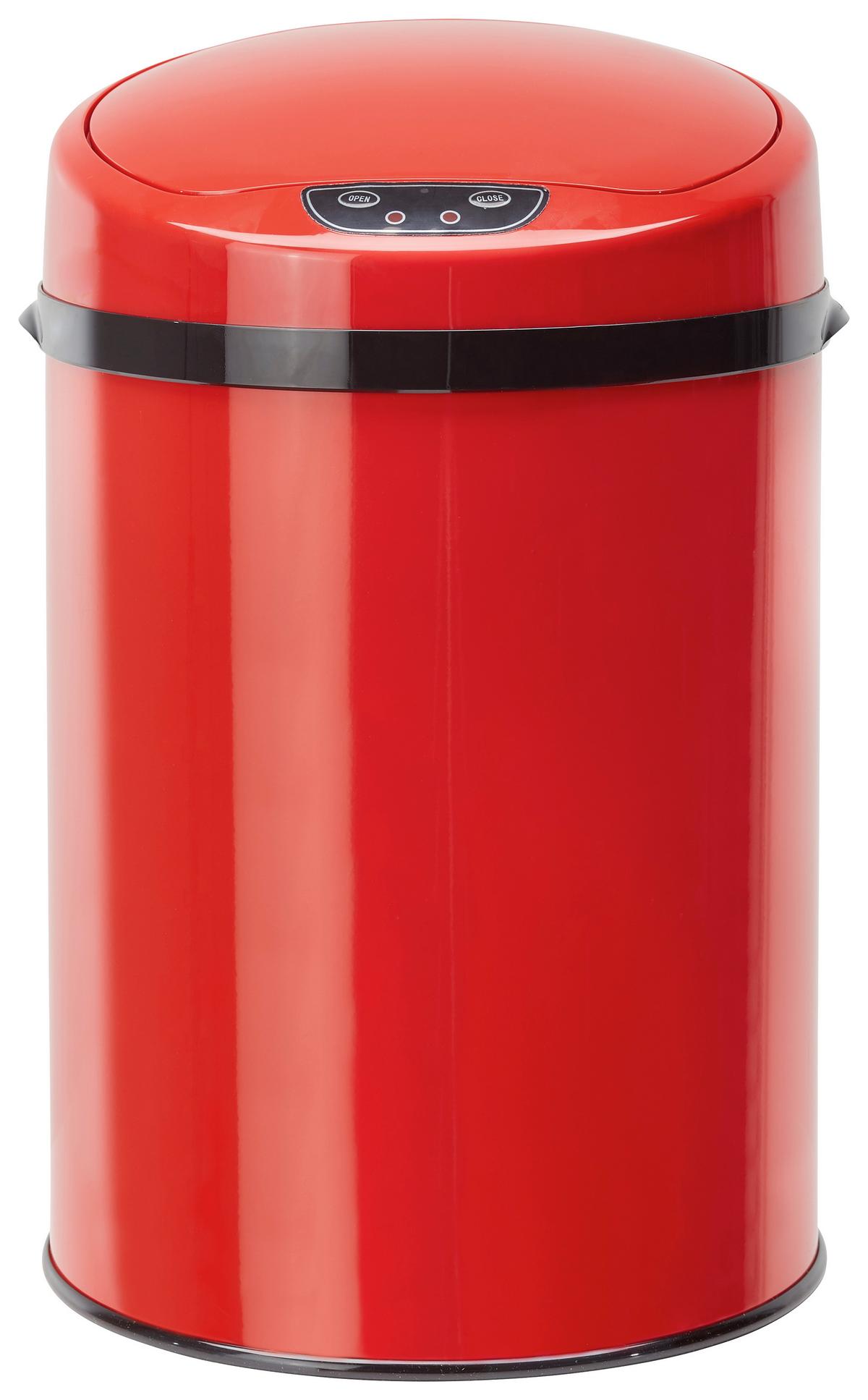 Odpadkový koš ECHTWERK SENSOR - černá/červená, Konvenční, kov/plast (24,5/37,5cm) - Echtwerk