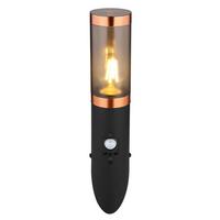 Außenleuchte 3157bcs - Schwarz/Kupferfarben, Design, Kunststoff/Metall (7,6/41/17cm) - Globo