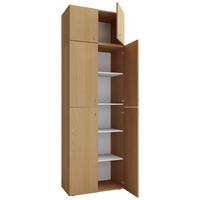 Botník Lona XXL, buk - šedá/černá, Konvenční, kompozitní dřevo/plast (70/223/39cm) - MID.YOU