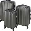 Reisekoffer Set 3-Tlg. Jumbo 4 Rollen Hartschale - Anthrazit, KONVENTIONELL, Kunststoff/Textil - Luca Bessoni