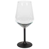 POHÁR NA VÍNO NINI - číra/čierna, Modern, sklo (6,4/22cm) - Premium Living