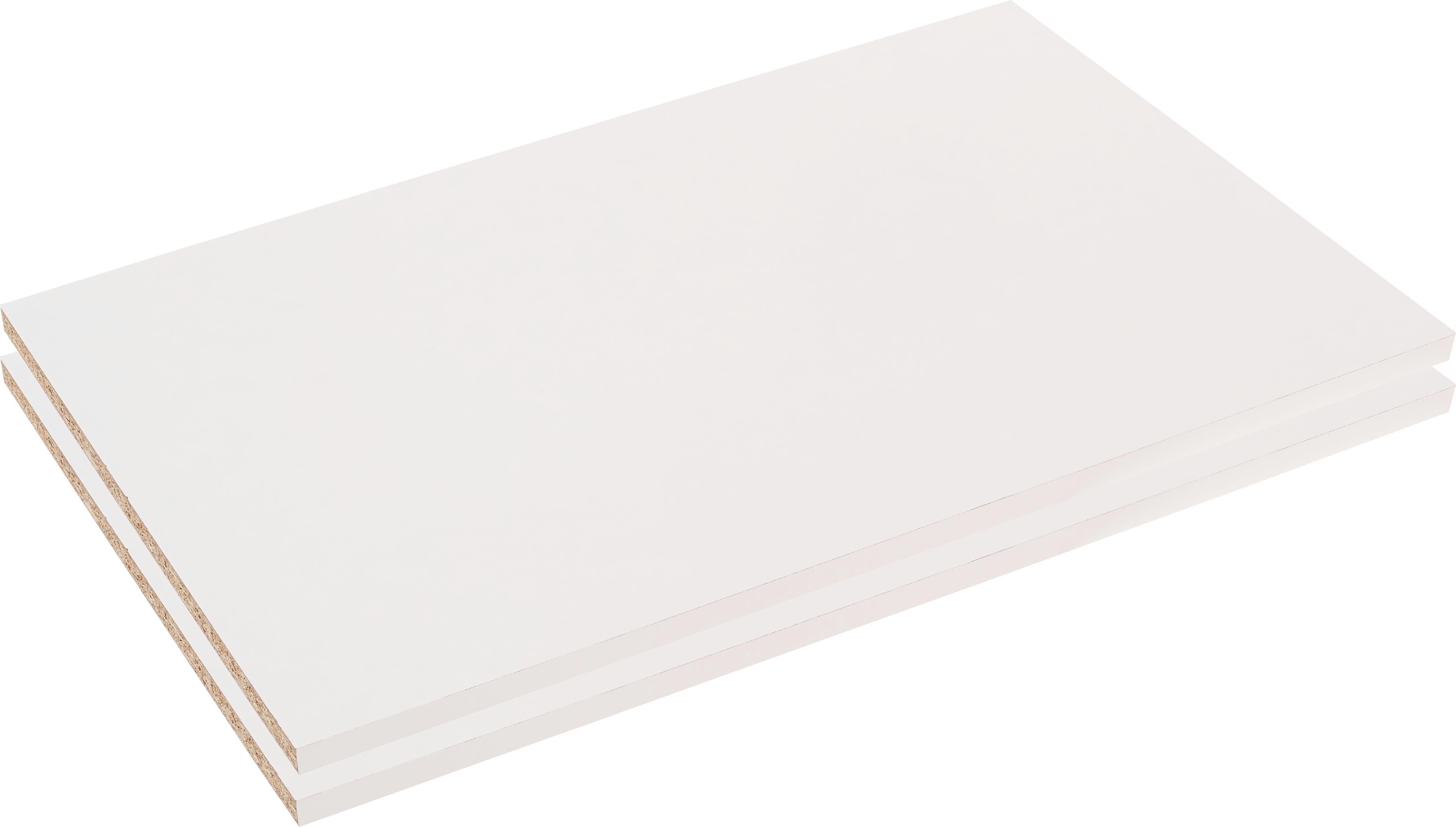 Belső Polc Moon - Fehér, modern, Faalapú anyag (82,6/2,2/46,5cm)