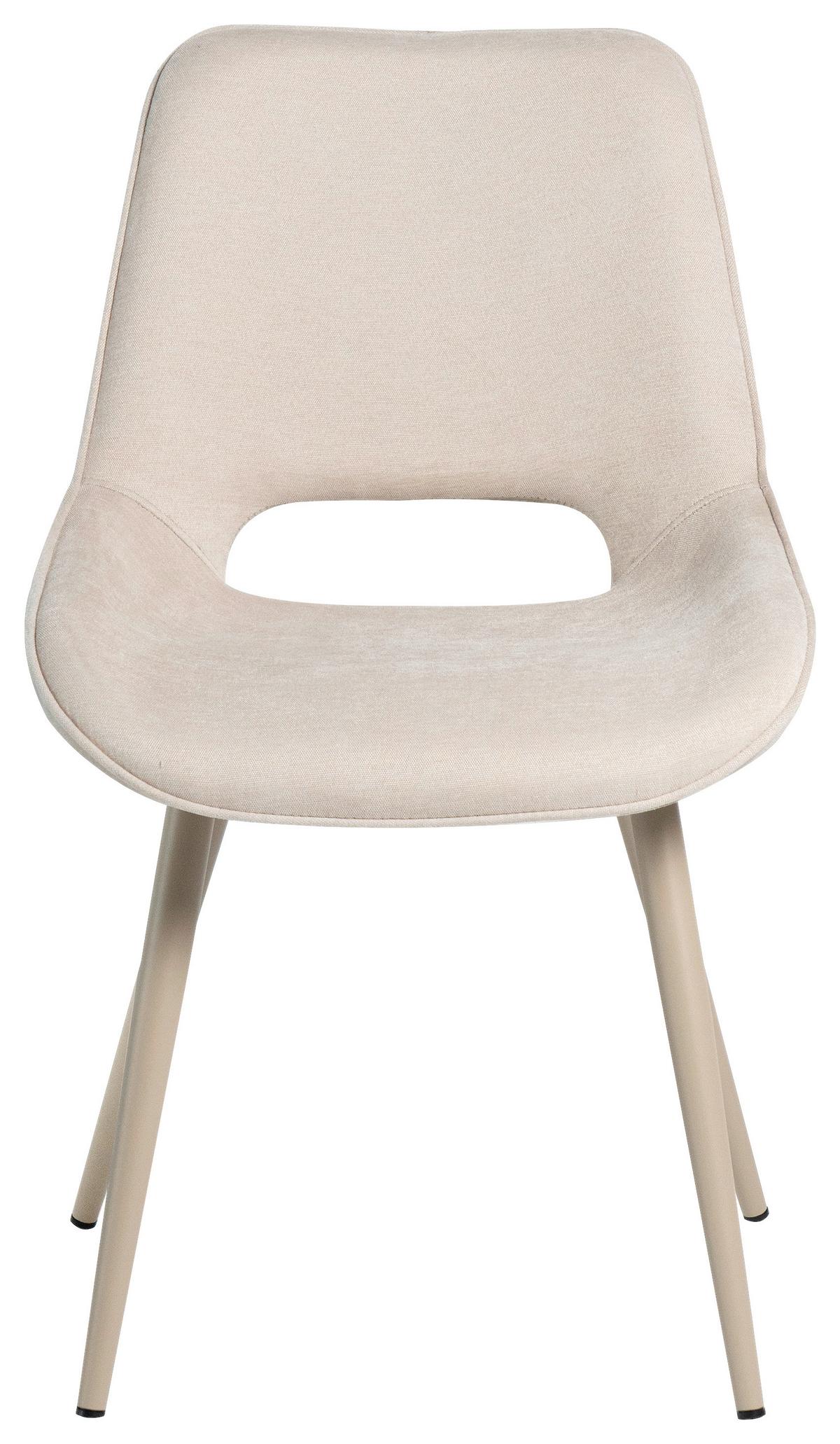 Stuhl Vero Beige B: 50 cm - Beige, MODERN, Textil/Metall (50/86/62cm) - Livetastic