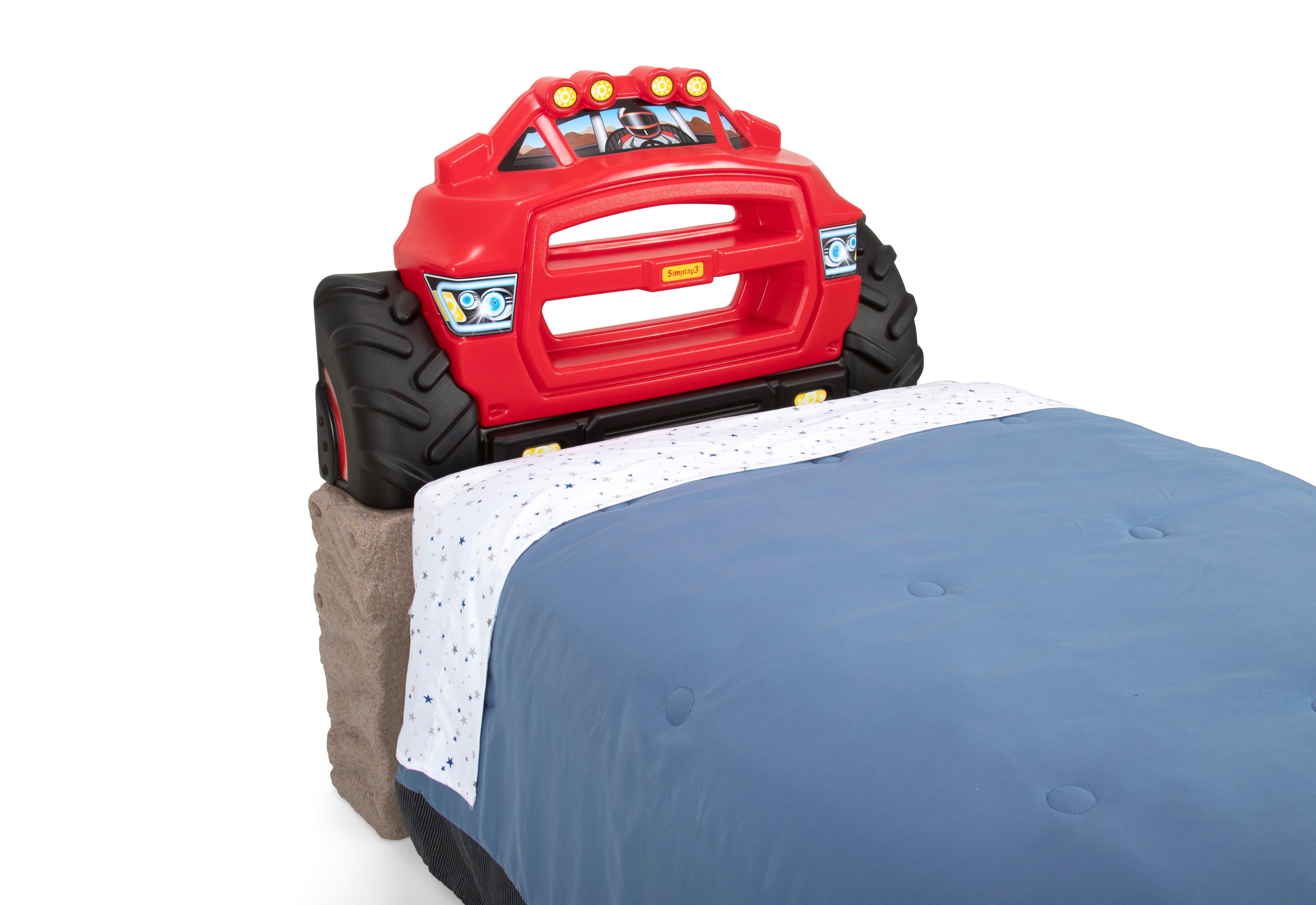 Bett-kopfteil Monster Truck B: 105,1 Cm Kunststoff - Rot/Multicolor, Basics, Kunststoff/Metall (105,1/104,1/20,3cm)