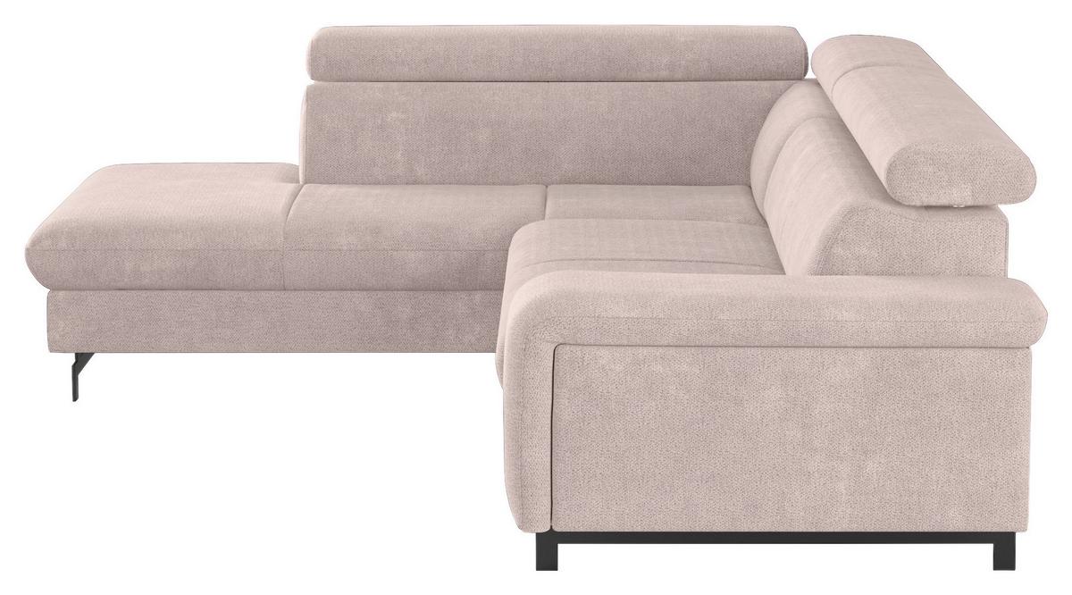 Ecksofa mit Bettkasten Emma Creme 215x262 cm - Blau/Creme, Textil (215/262cm) - MID.YOU