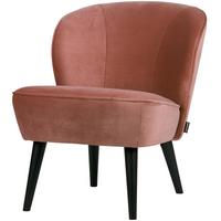 Sessel Sara Rosa B: 59cm - Schwarz/Rosa, Design, Textil (59/71/70cm) - Livetastic