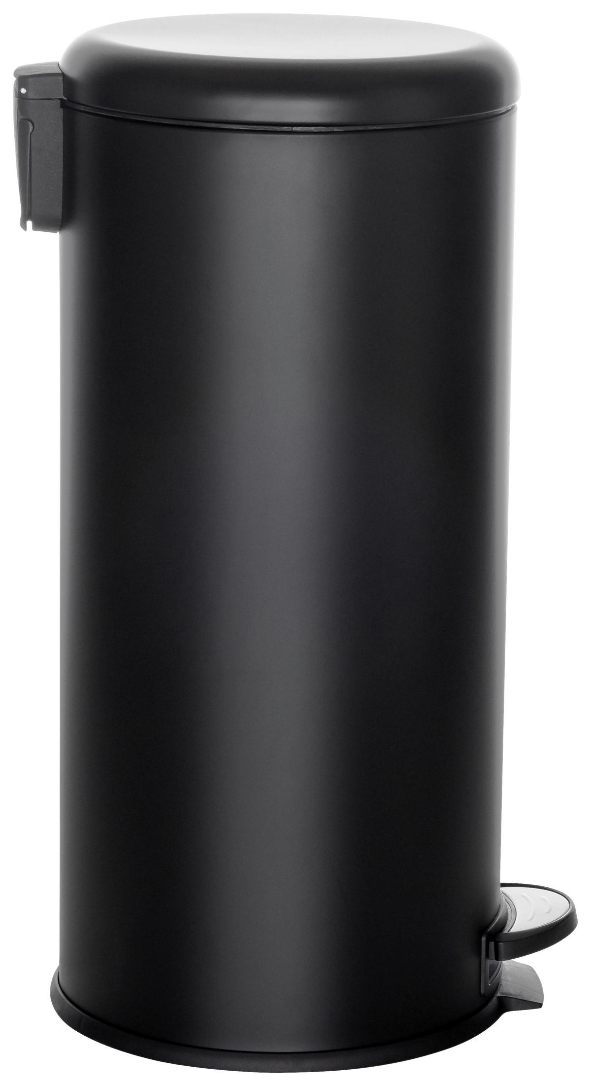 Abfallsammler Clean Step - Schwarz, Basics, Kunststoff/Metall (30/63,5/30cm) - MID.YOU