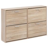 Schuhkipper 4 Klappen 24 Paar Eiche Dekor B: 120 cm - Sonoma Eiche, KONVENTIONELL, Holzwerkstoff (120/81/24cm) - MID.YOU