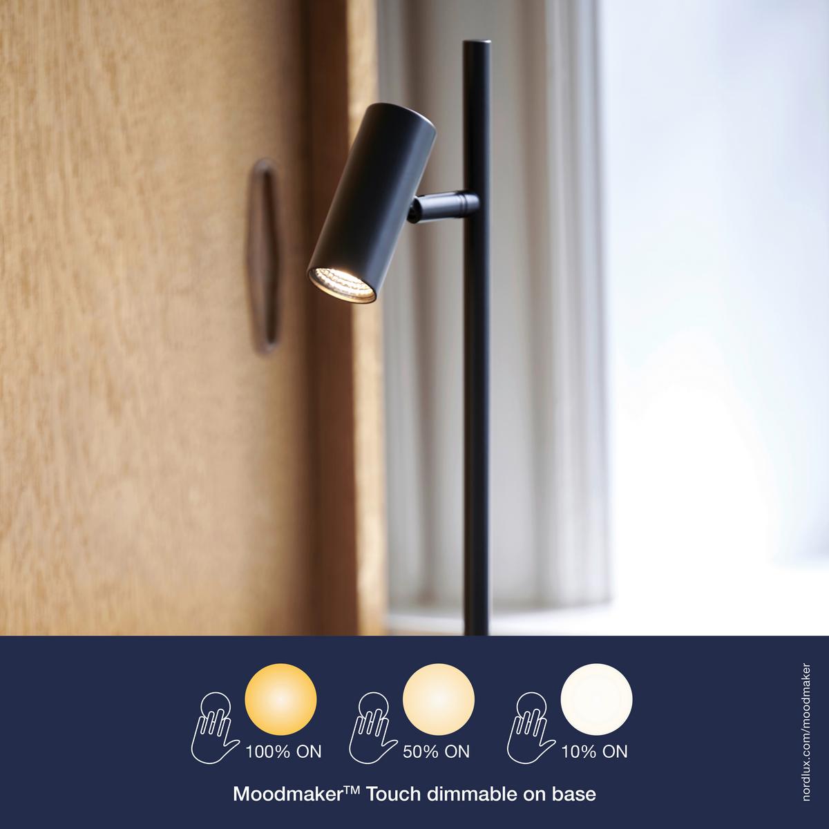 LED-Tischleuchte Omari Schwarz H: 40 cm - Schwarz, Design, Metall (40cm) - Nordlux