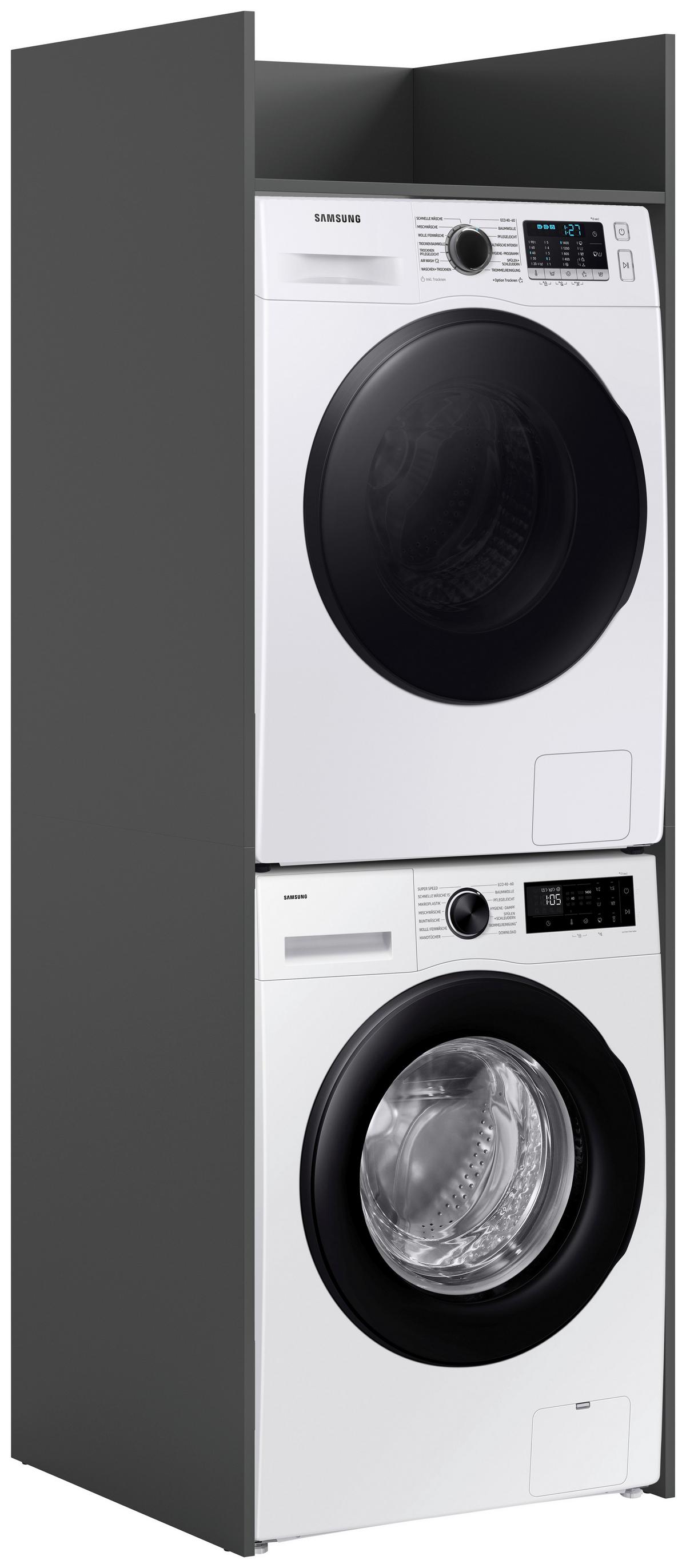 Waschmaschinenschrank Free Anthrazit B: 66cm - Anthrazit/Weiß, Basics, Holzwerkstoff (66/195/60cm) - MID.YOU