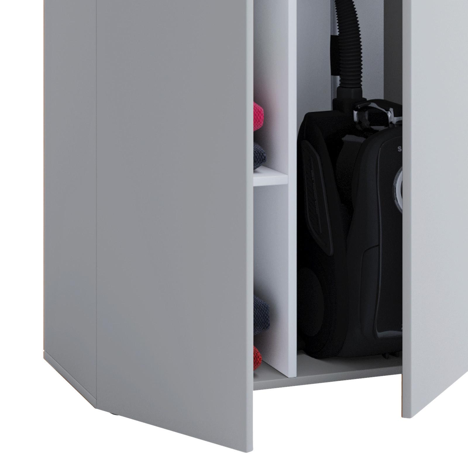 Komoda Lona mini sivá - sivá, Basics, kompozitné drevo/plast (70/105/39cm) - MID.YOU