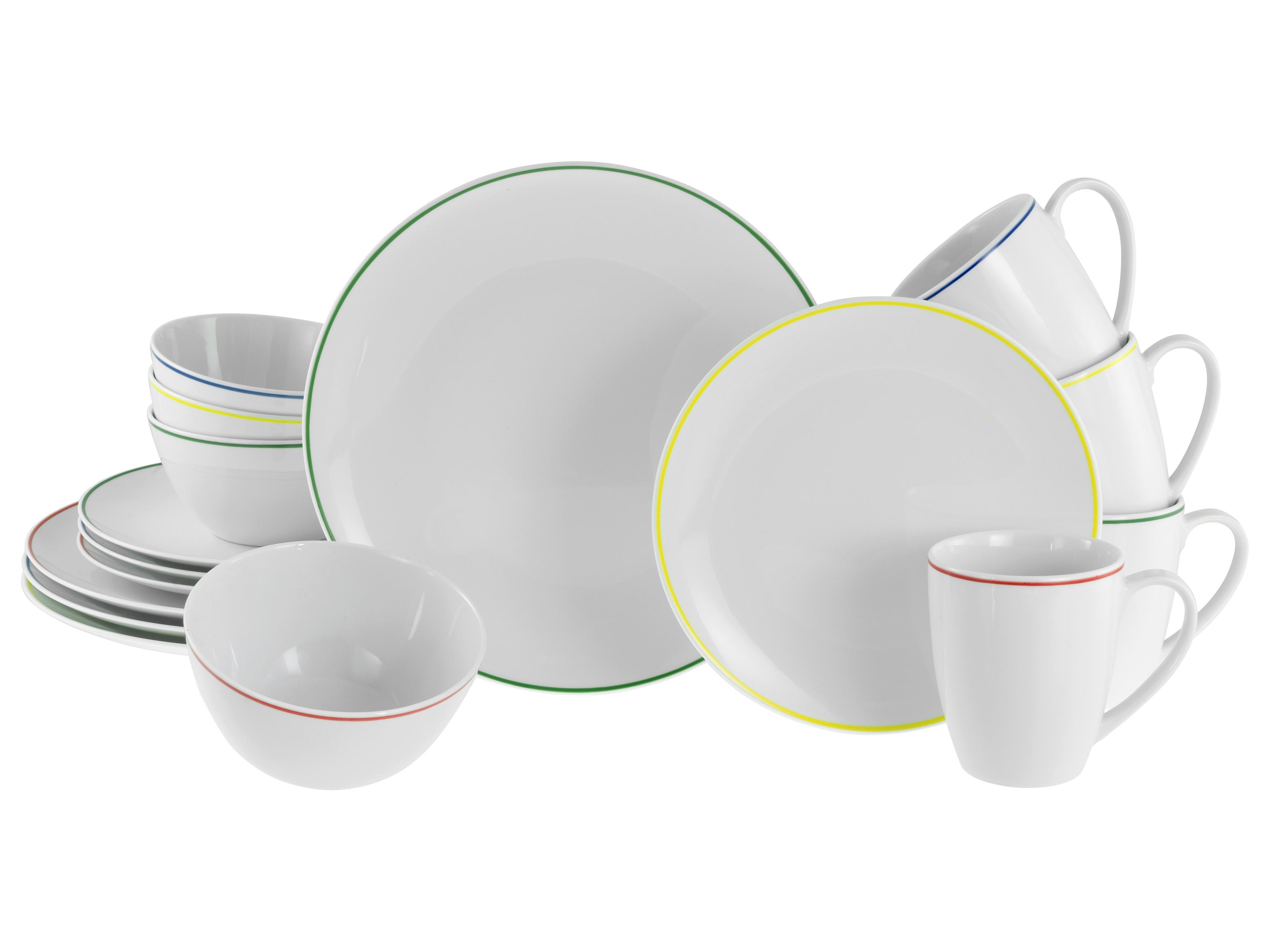 Kombiservice Luna Color Line Multicolor L: 33 Cm - Multicolor, Basics, Keramik (33/32/31cm) - Creatable