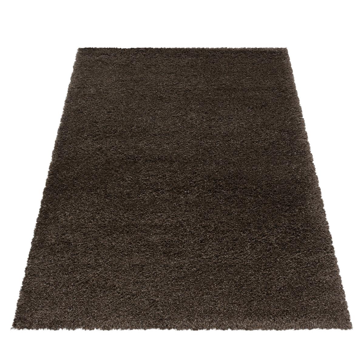 Hochflor Teppich Braun Naturfaser Fluffy 200x290 cm - Braun, Basics, Textil (200/290cm)