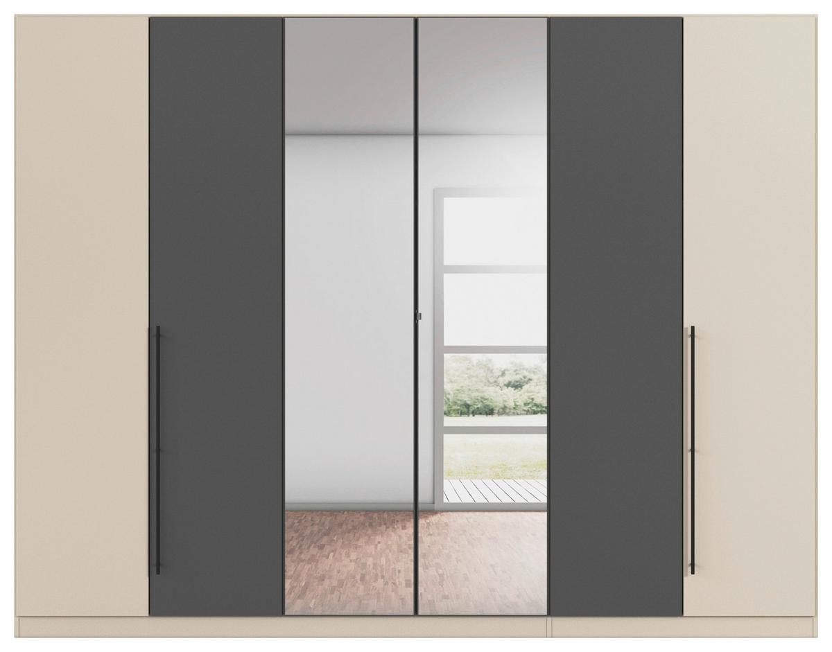 Kleiderschrank Safari B: 271 cm - Champagner/Grau, KONVENTIONELL, Holzwerkstoff (271/229/54cm)