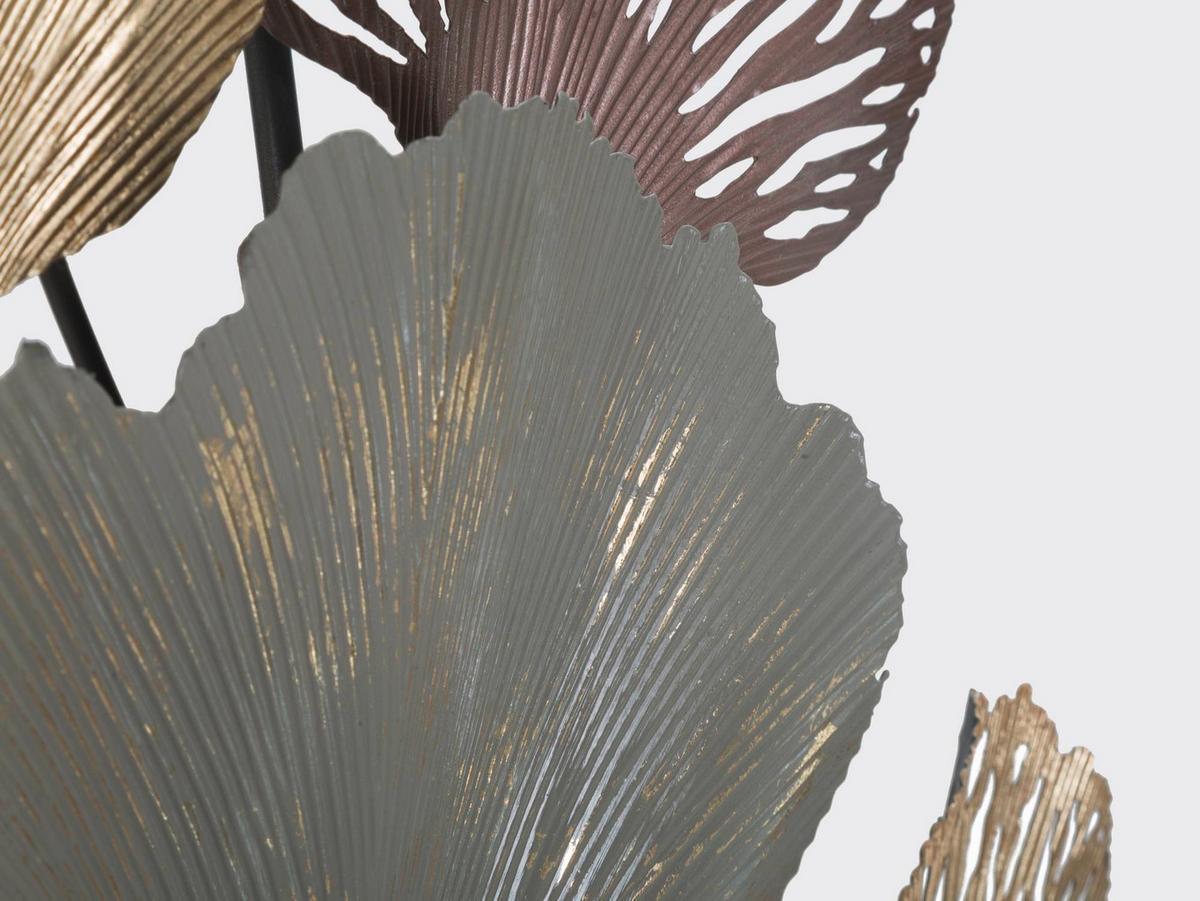 Wanddeko Diply Goldfarben, Grau B: 76 cm - Goldfarben/Grau, Basics, Metall (76/126/7.6cm)