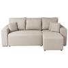 Ecksofa Bega - Chromfarben/Beige, Basics, Textil (240/153cm) - P & B