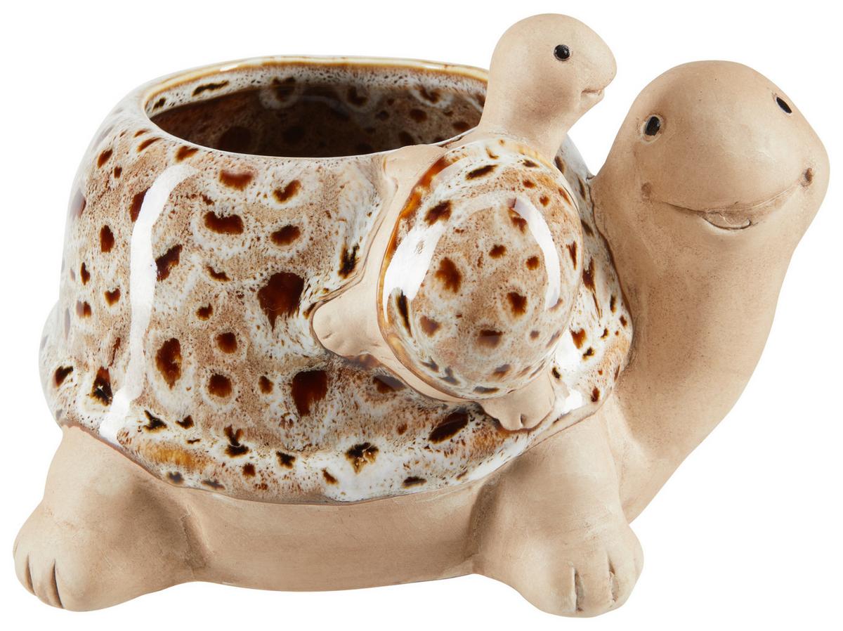 Virágtartó Edény Blumentopf -Paz- - barna/fehér, Design, kerámia (15/11,5/10,6cm)