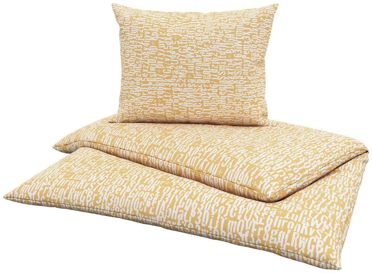 Ágyneműhuzat-garnitúra Sarina - sárga, Modern, textil - Luca Bessoni