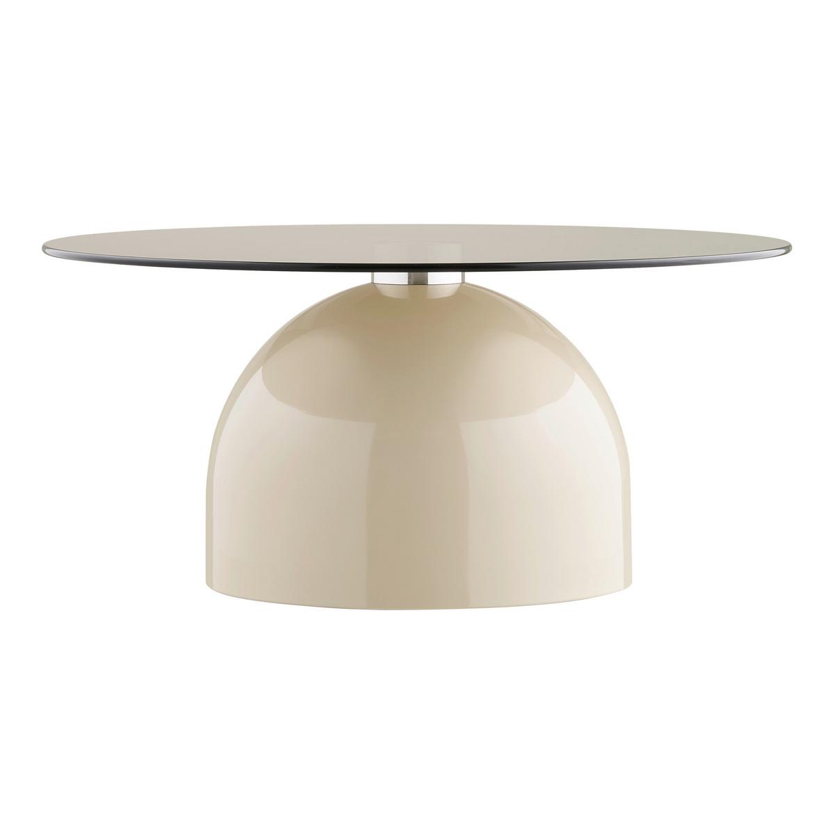 Couchtisch Ravello Grau B: 70cm - Beige/Grau, Design, Glas/Metall (70/70/33cm) - MID.YOU