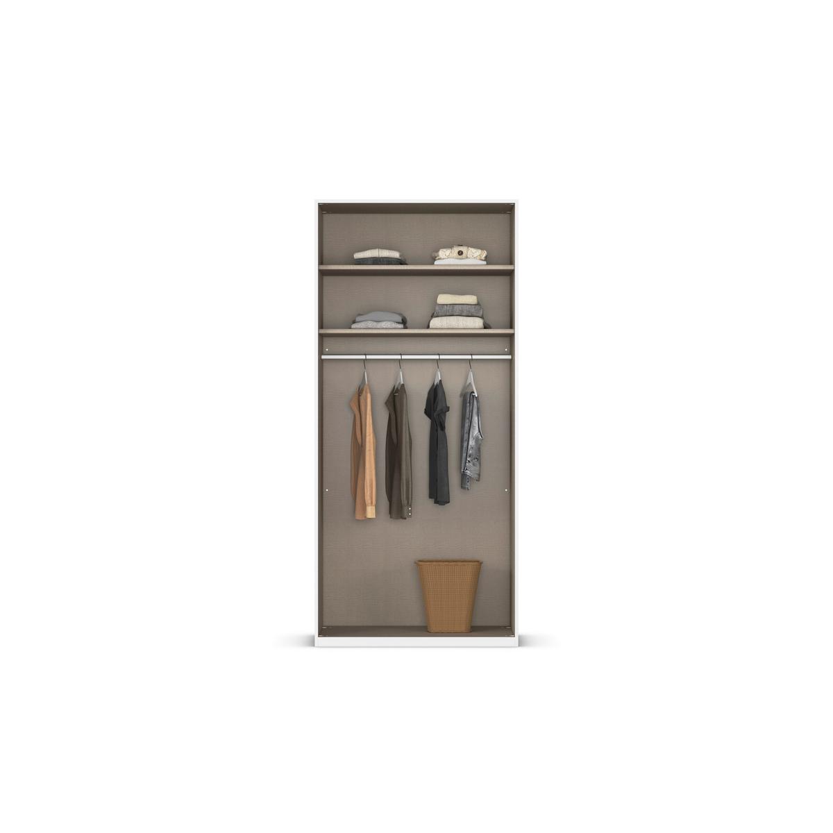 Drehtürenschrank Alabama Weiß B: 91 Cm - Weiß, MODERN, Holzwerkstoff (91/229/54cm) - Rauch Möbel