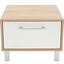 Éjjeliszekrény Box - tölgy színű/fehér, modern, faanyagok (50/37/50cm)