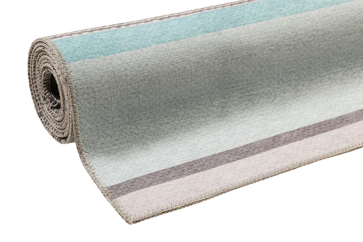 Flachwebteppich Ben Türkis/taupe/beige 120x170 Cm - Türkis/Taupe, KONVENTIONELL, Textil (120/170cm) - Esprit