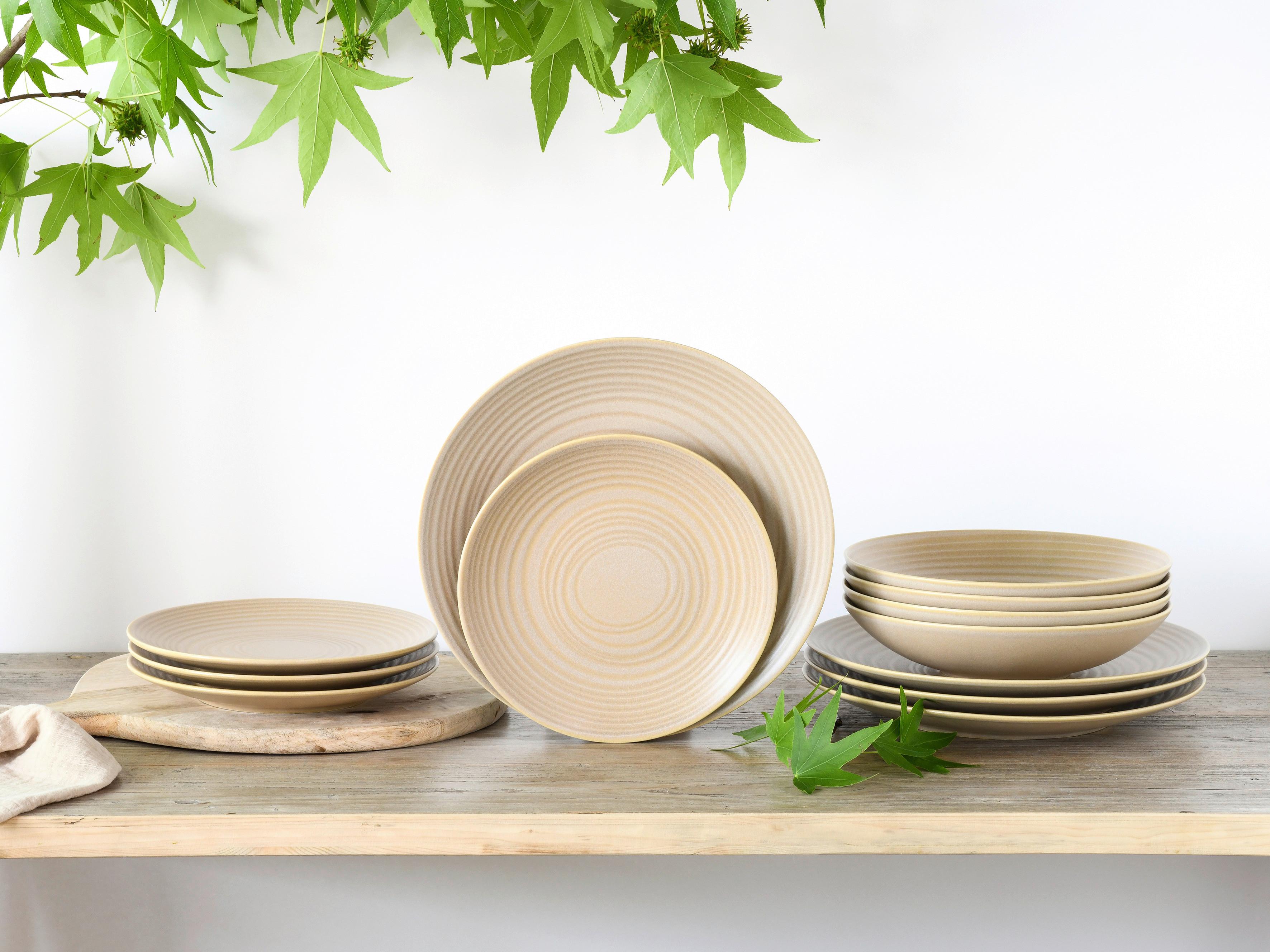 Kombinovaný servis 12- dielny, piesková - piesková, Basics, keramika - Creatable