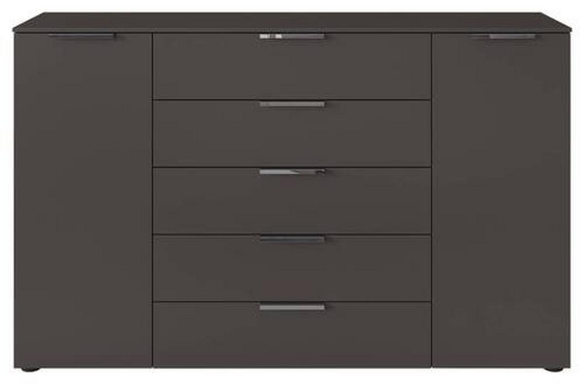 Kommode 160 Cm Flipp Graphit/chromfarben - Chromfarben/Schwarz, MODERN, Holzwerkstoff (160/100/42cm) - Rauch Möbel