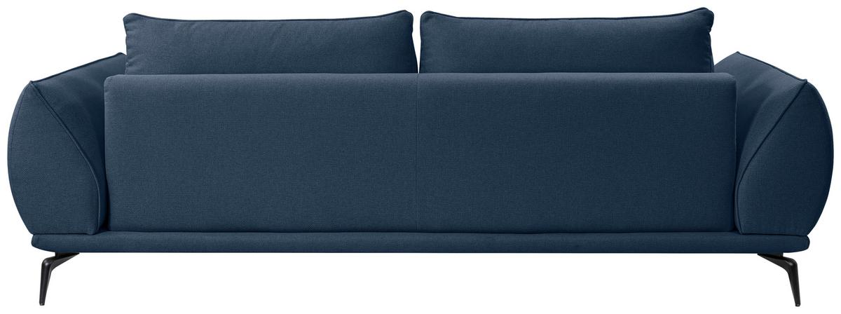 3-Sitzer-Sofa Cavo, Dunkelblau B: 249 cm - Creme/Schwarz, MODERN, Textil (249/86/118cm) - MID.YOU