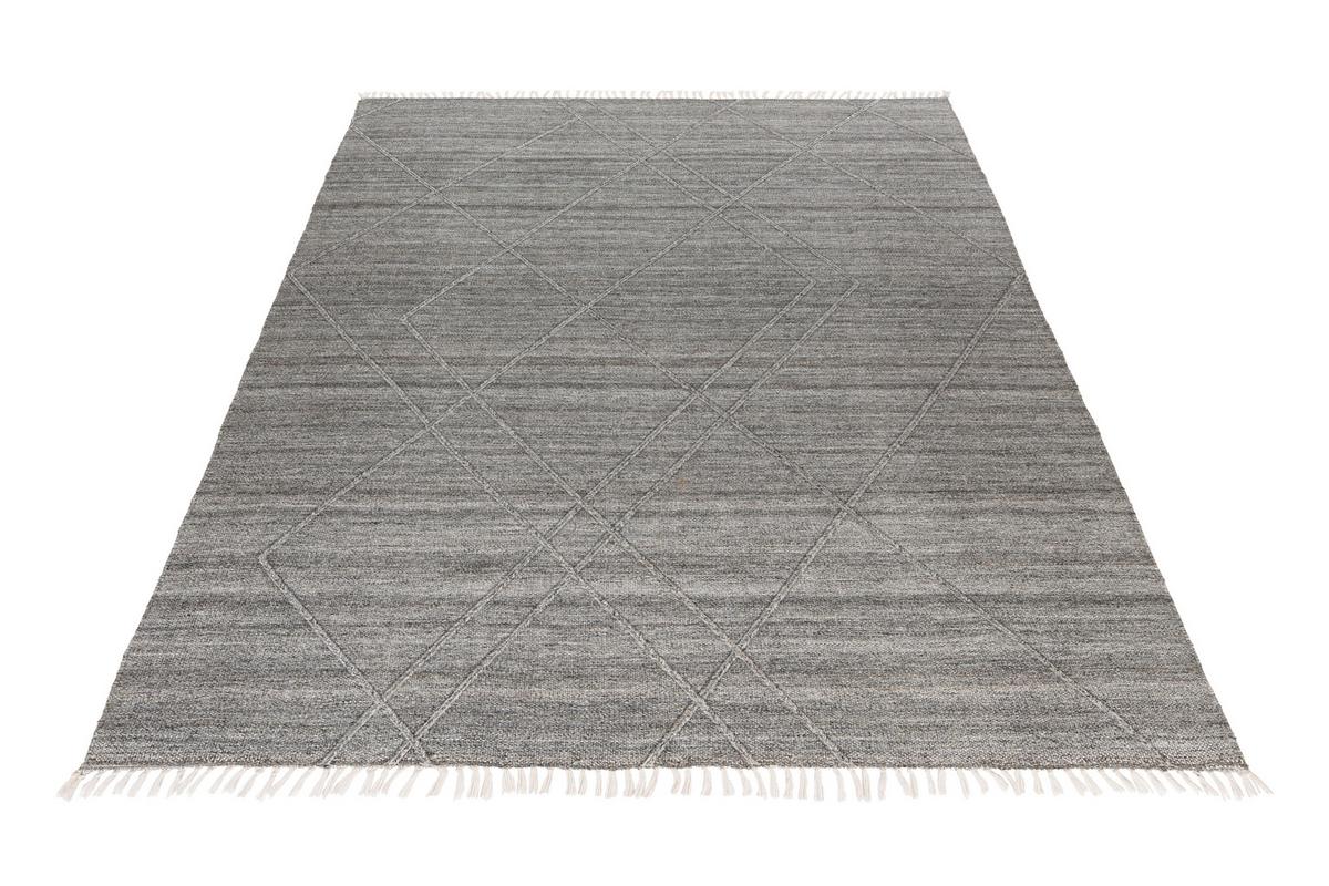 Flachwebeteppich My Dakar 365 - Grau, Basics, Textil (140/200cm) - Obsession