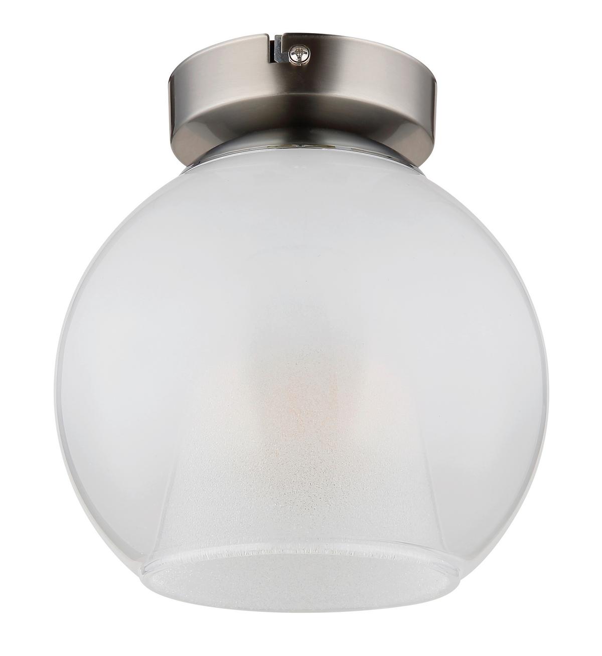 Deckenleuchte Barry Chromfarben Klar D: 18cm - Klar/Chromfarben, Basics, Glas/Metall (18/19cm) - Globo