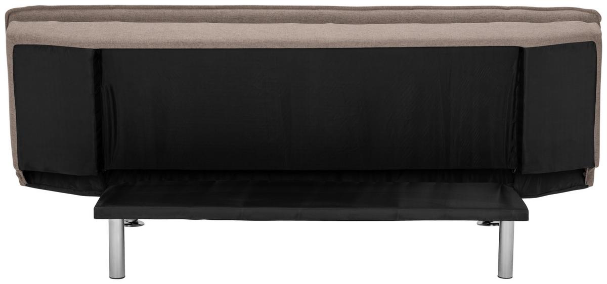 Schlafsofa Turin - Silberfarben/Braun, Basics, Textil (194/87/102cm) - MID.YOU