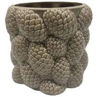 Váza PINECONE - hnědá, Konvenční, keramika (18/15,5/17,5cm) - Mömax