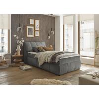 Boxbett Mit Topper+bettkasten 120x200cm Valencia - Schwarz/Graphitfarben, MODERN, Holzwerkstoff/Textil (120/200cm) - MID.YOU